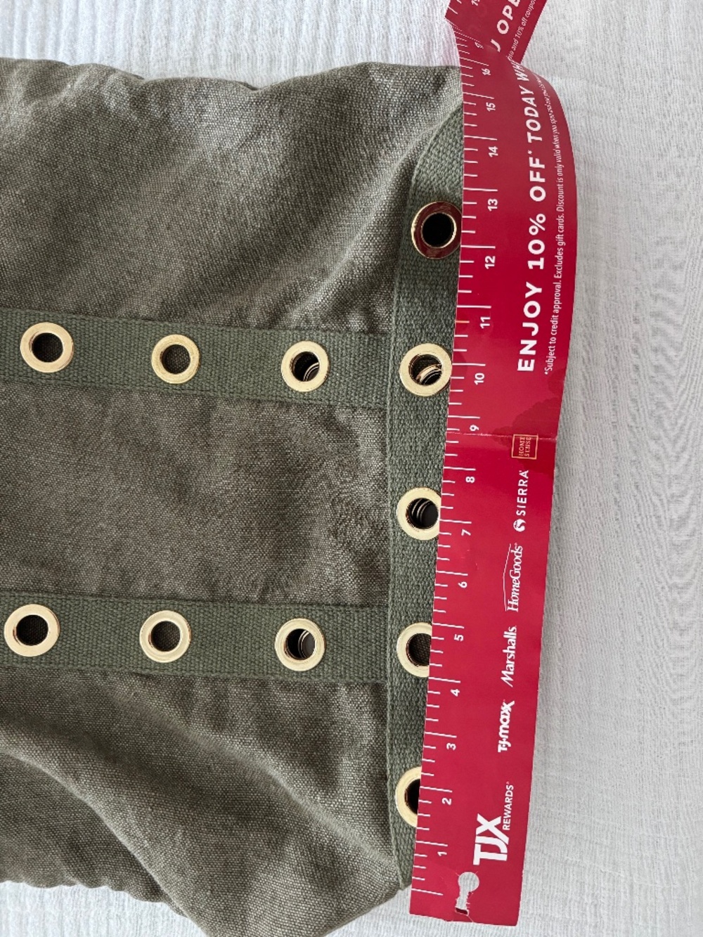 Vanessa Bruno Linen L Cabas Tote – Olive / Khaki – Muted Gold Eyelets – Size L - Picture 14 of 14